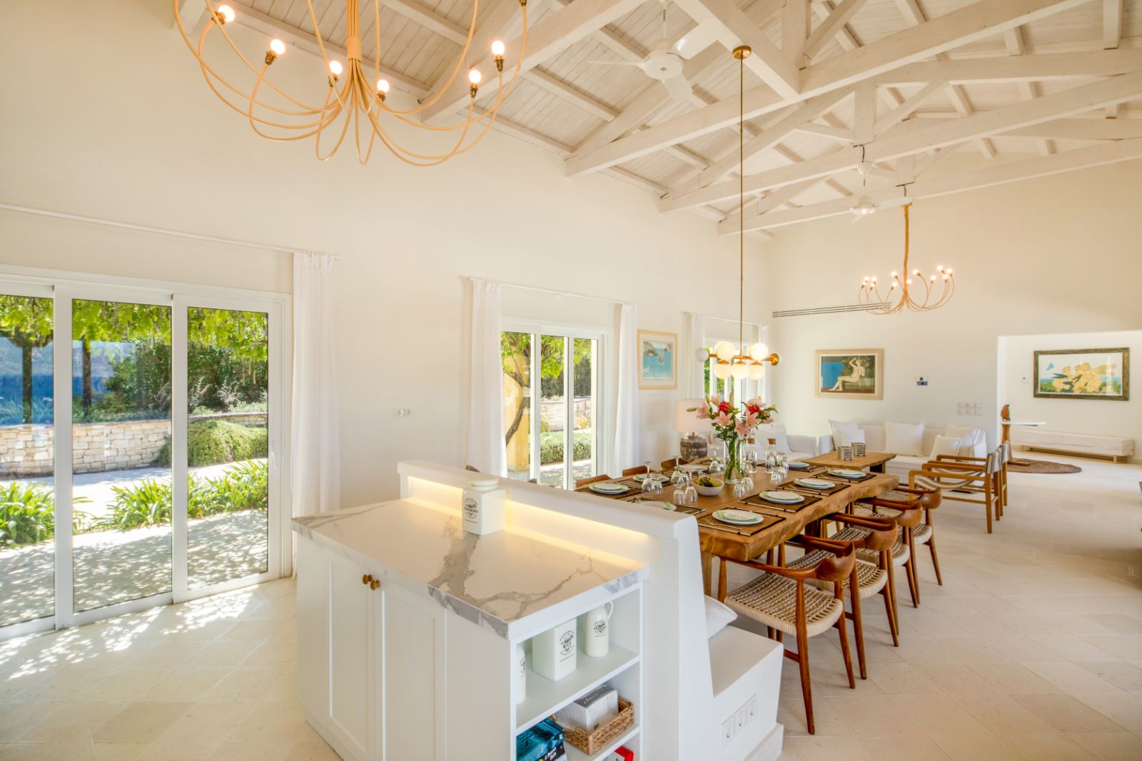 central cooking and dining area