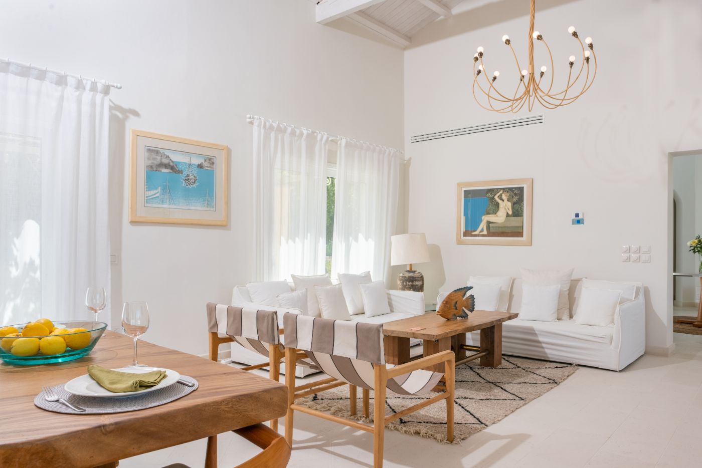 Living area at Villa Anthi