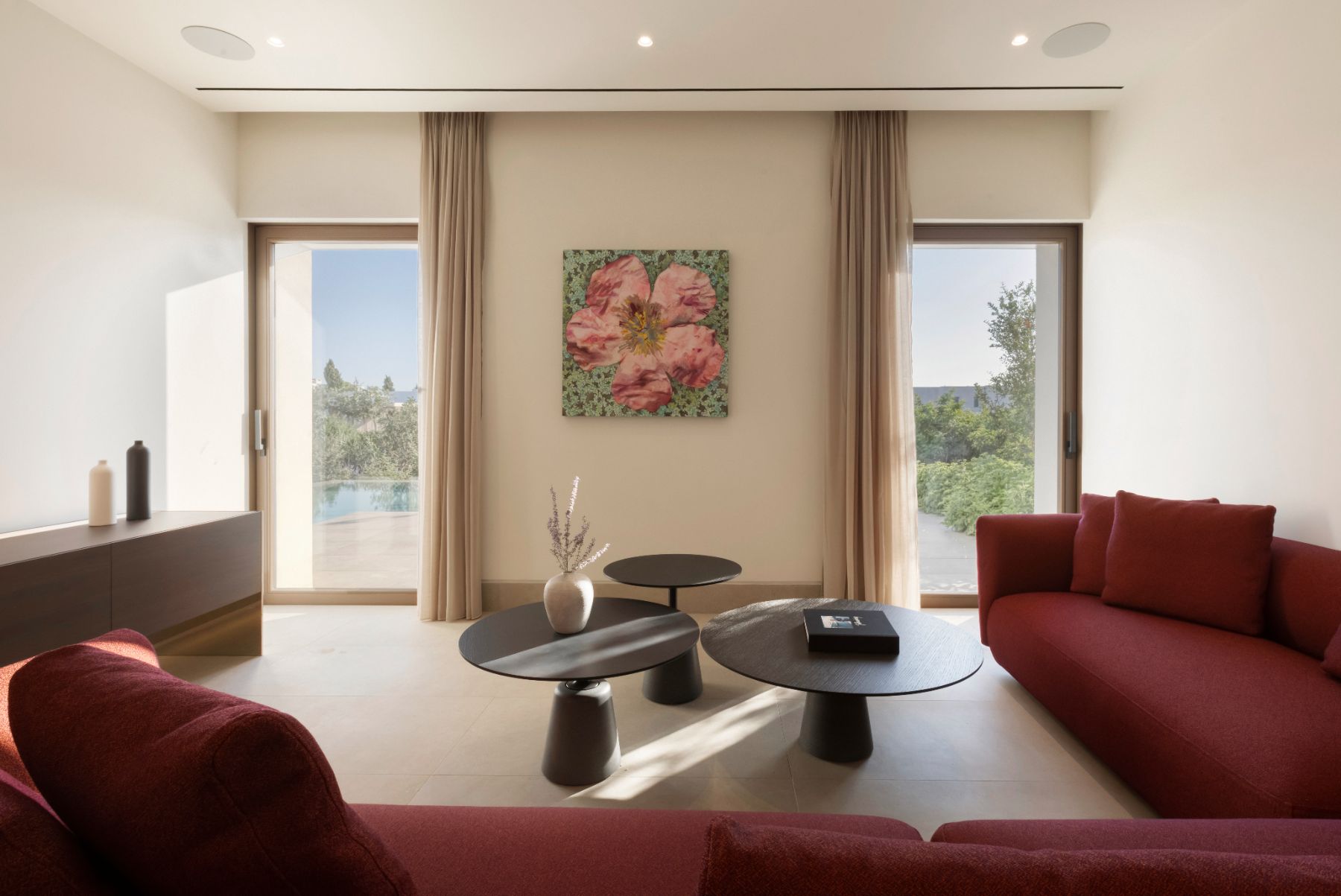 Living room at Villa Aria, Paros