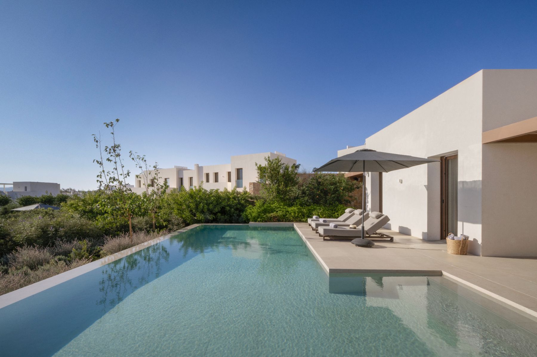 Pool and garden at Villa Aria, Paros