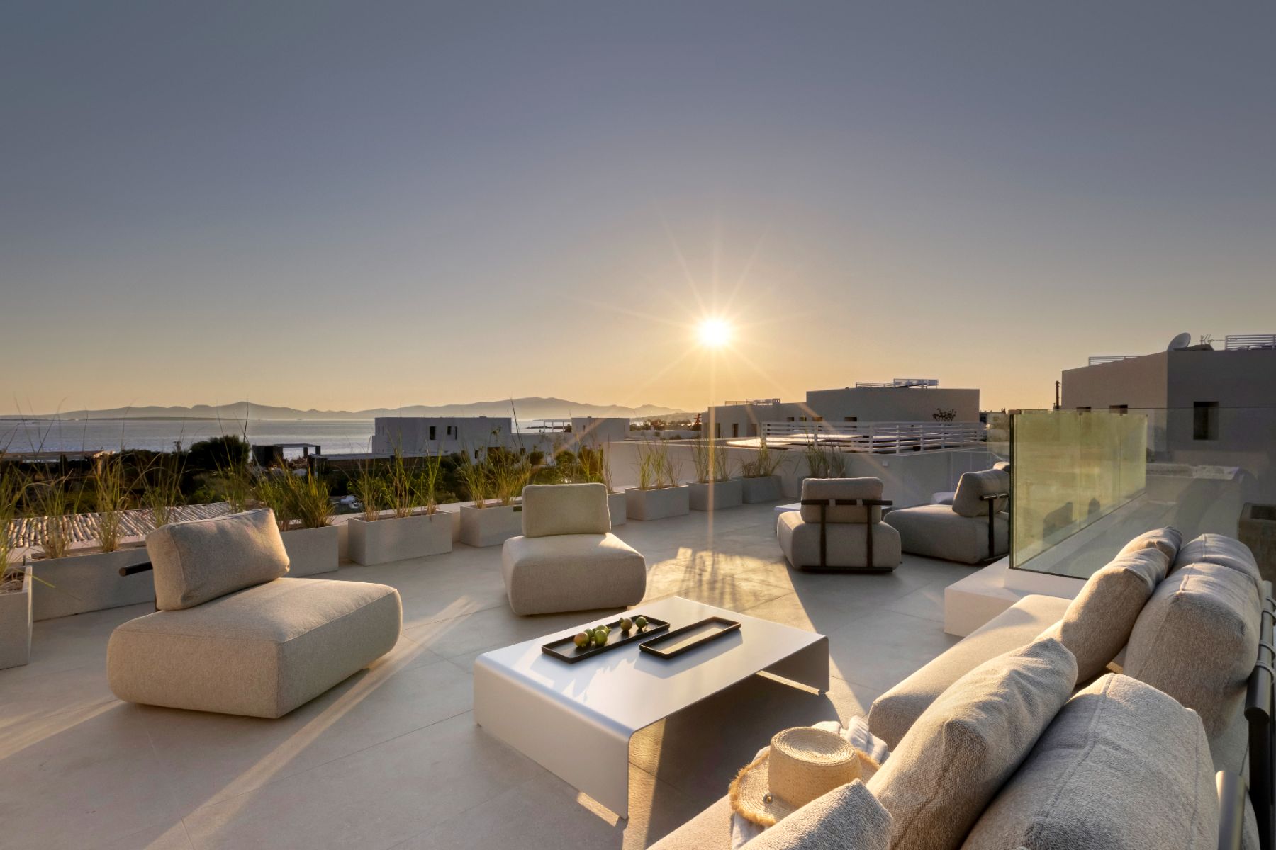 Roof top terrace at Villa Aria, Paros