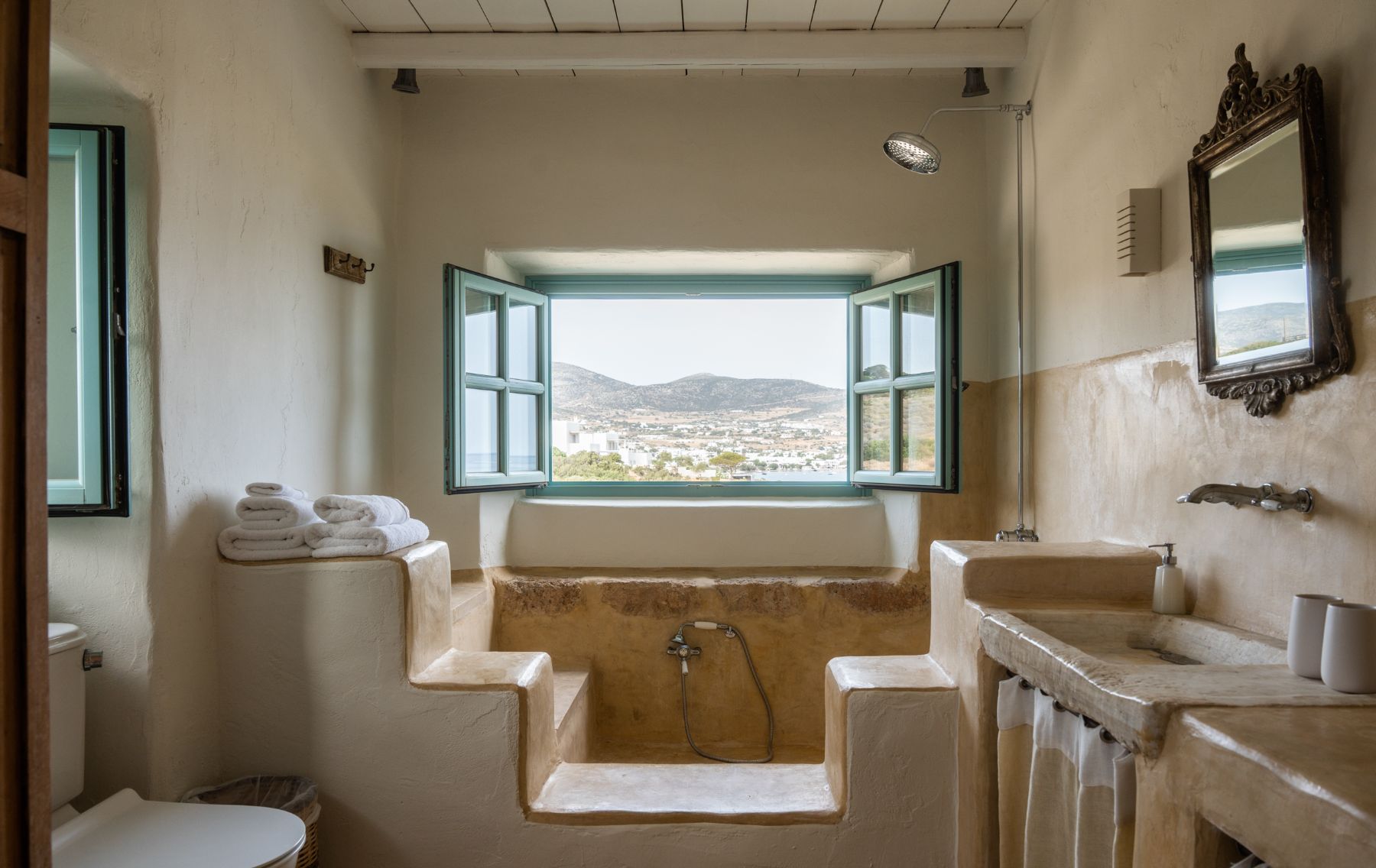 Bathroom at Villa Asteria, Paros