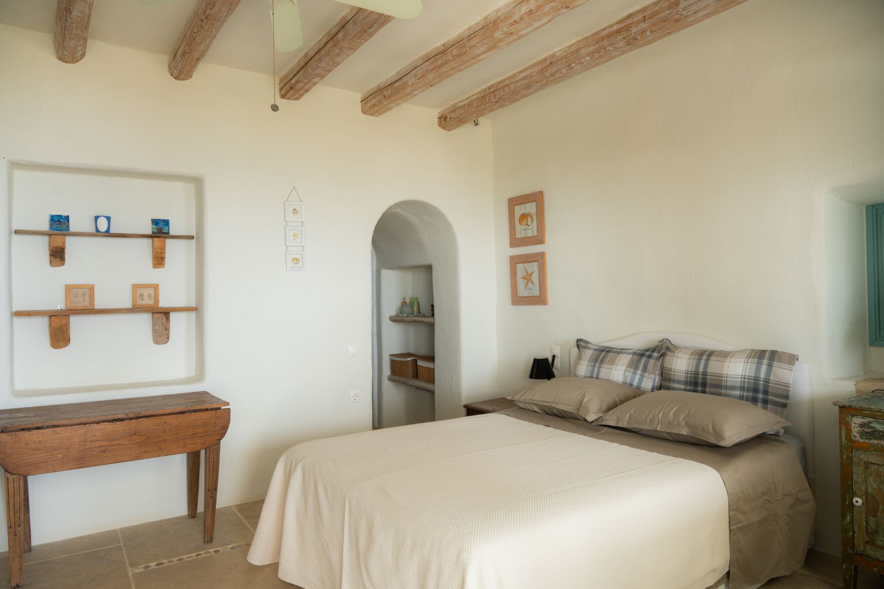 Double bedroom at Villa Asteria, Paros