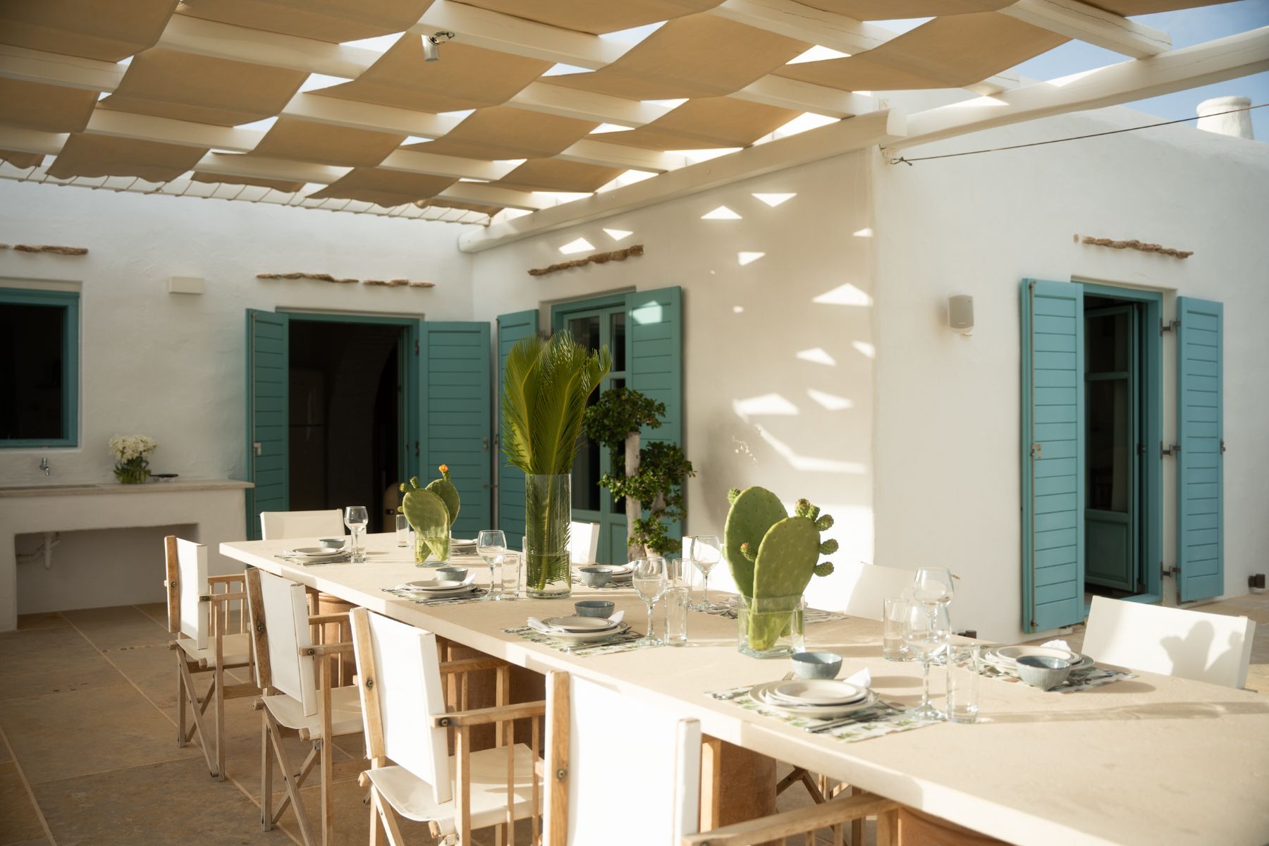 Dining terrace at Villa Asteria, Paros