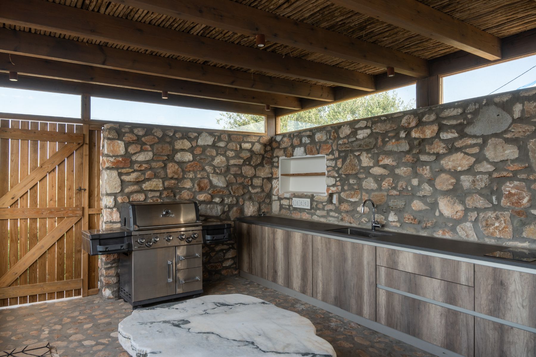 Outdoor kitchen at Villa Asteria, Paros