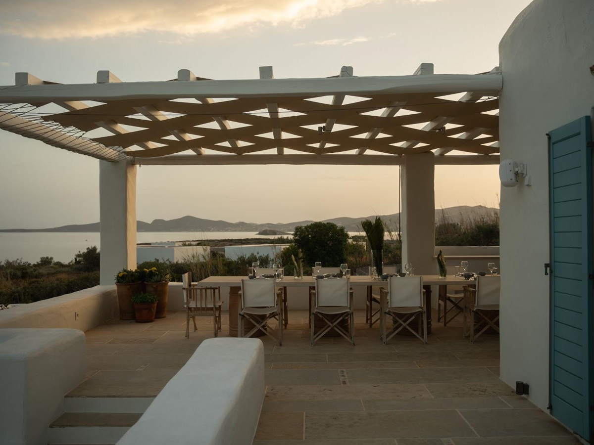 Dining terrace at Villa Asteria, Paros