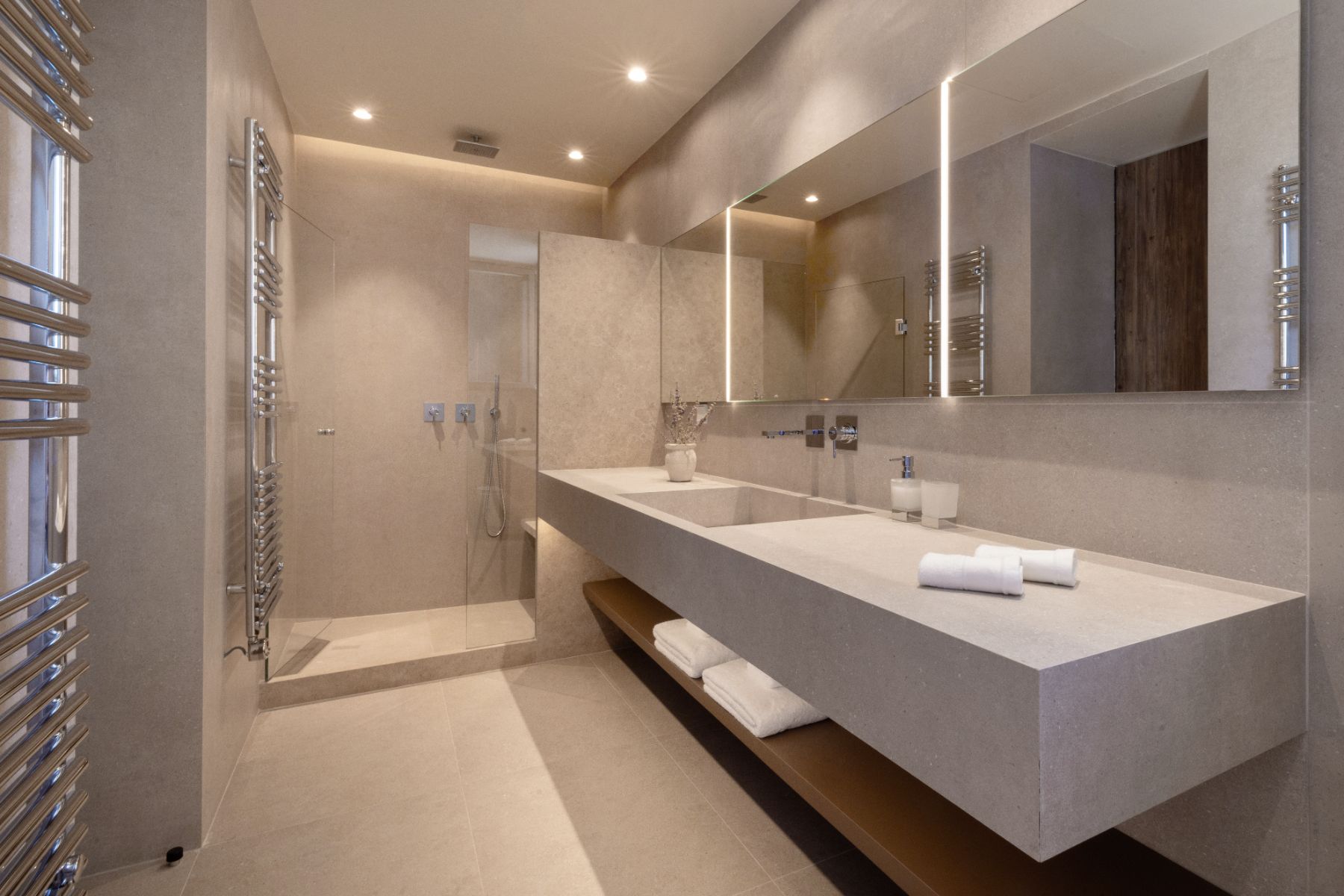 Bathroom with shower at Villa Astra, Paros