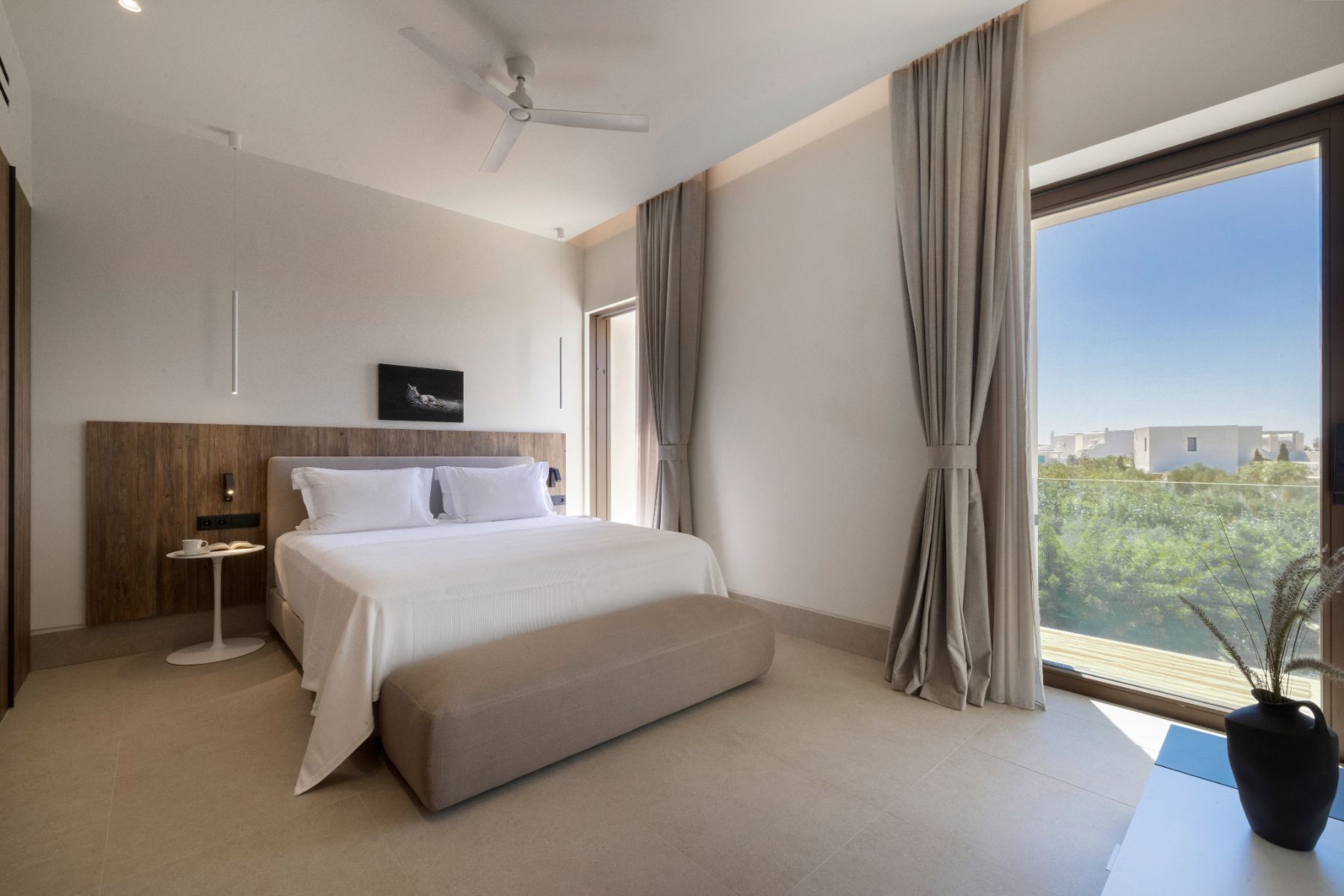 Double bedroom at Villa Astra, Paros