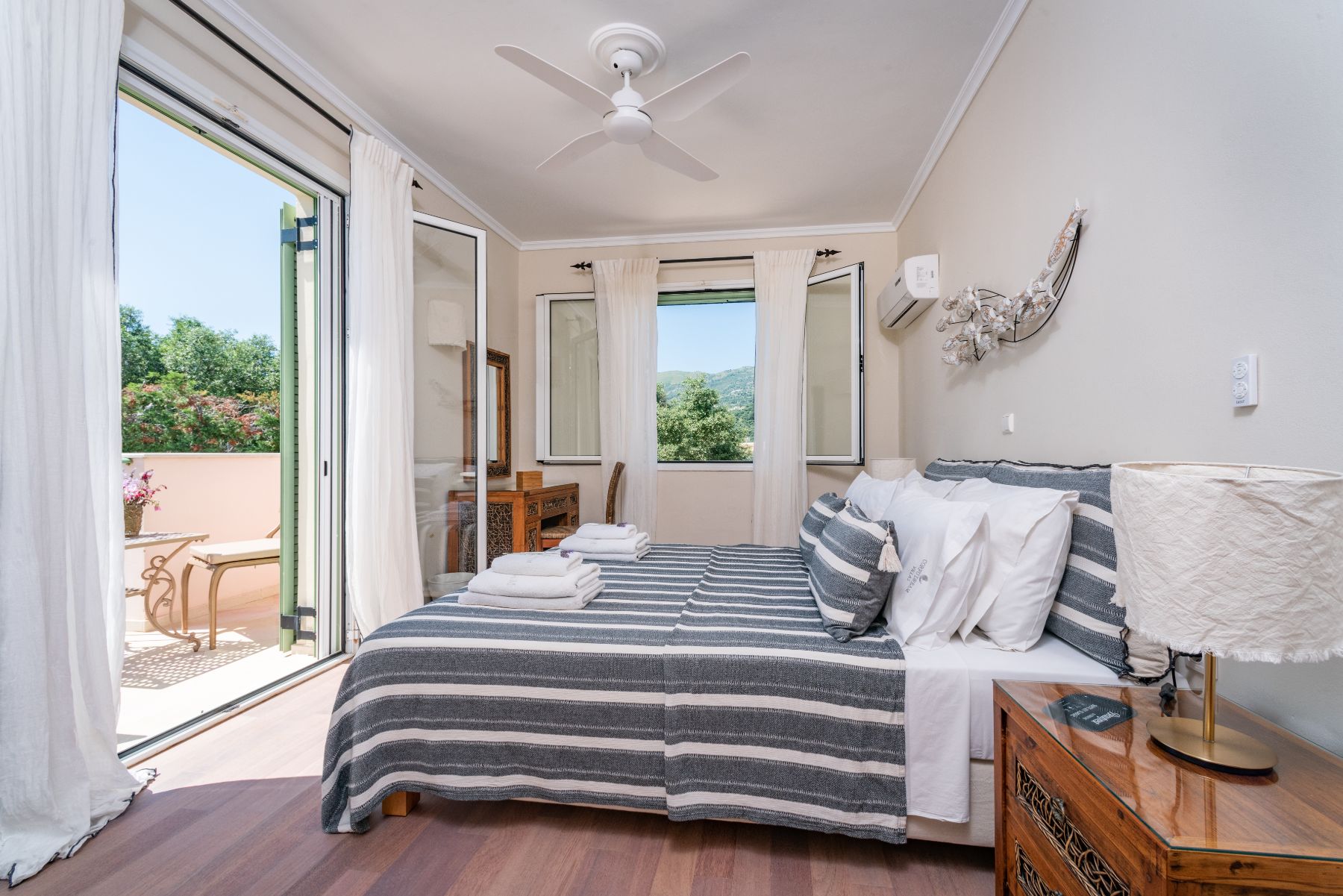 Double bedroom at Villa Elia, Corfu