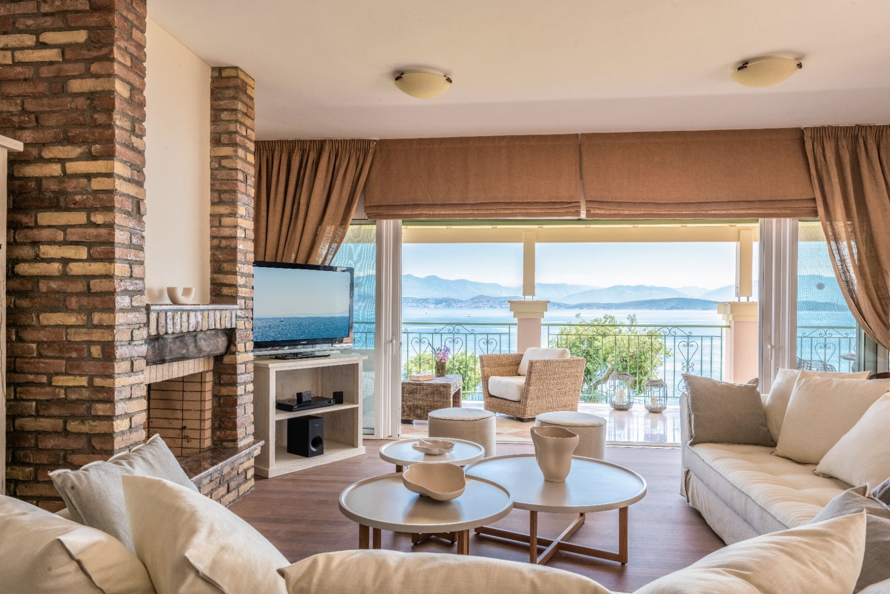 Living room at Villa Elia, Corfu