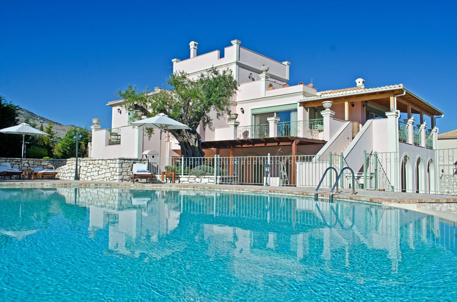 Pool and exterior view of Villa Elia, Corfu