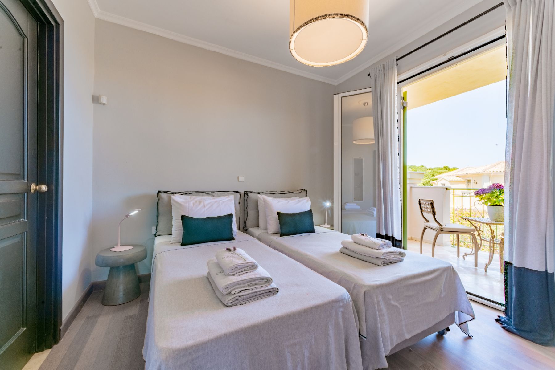 Twin bedroom at Villa Elia, Corfu