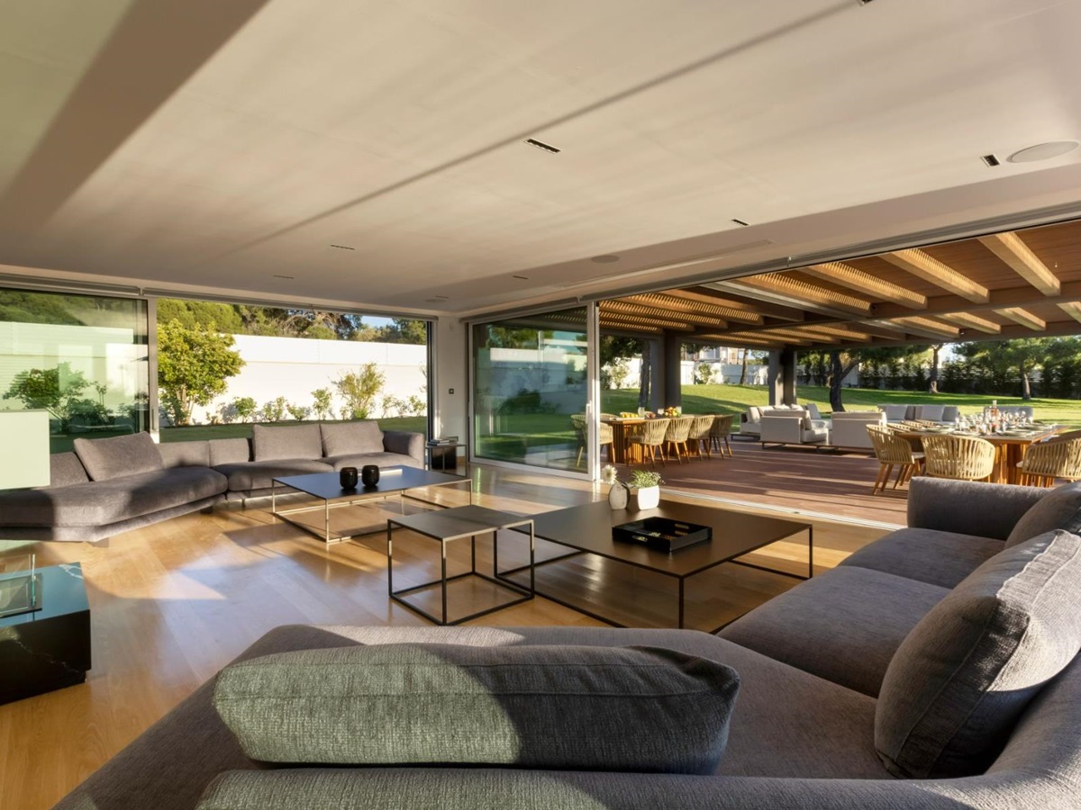 Living area at Villa Elysian