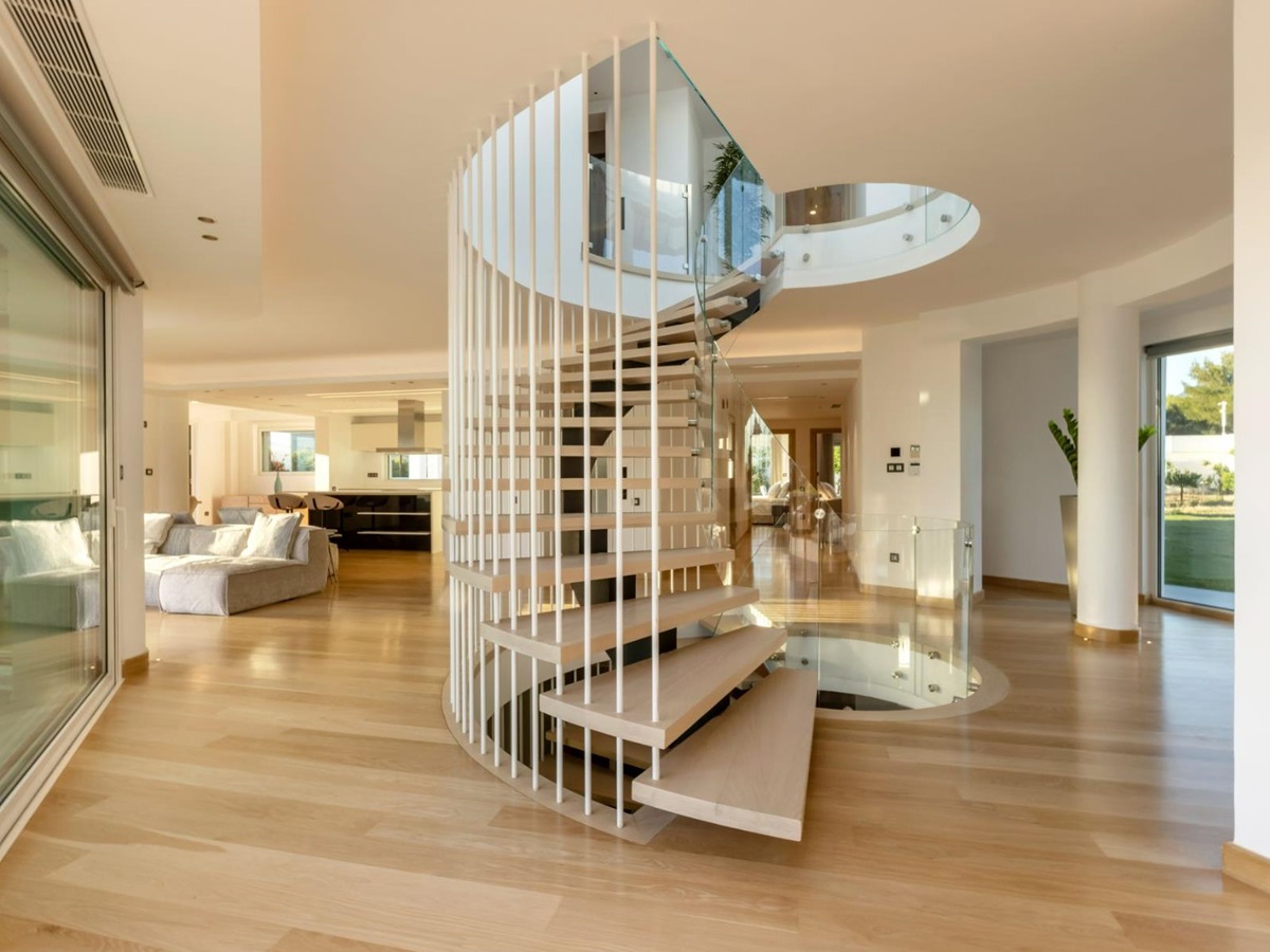 Staircase at Villa Elysian