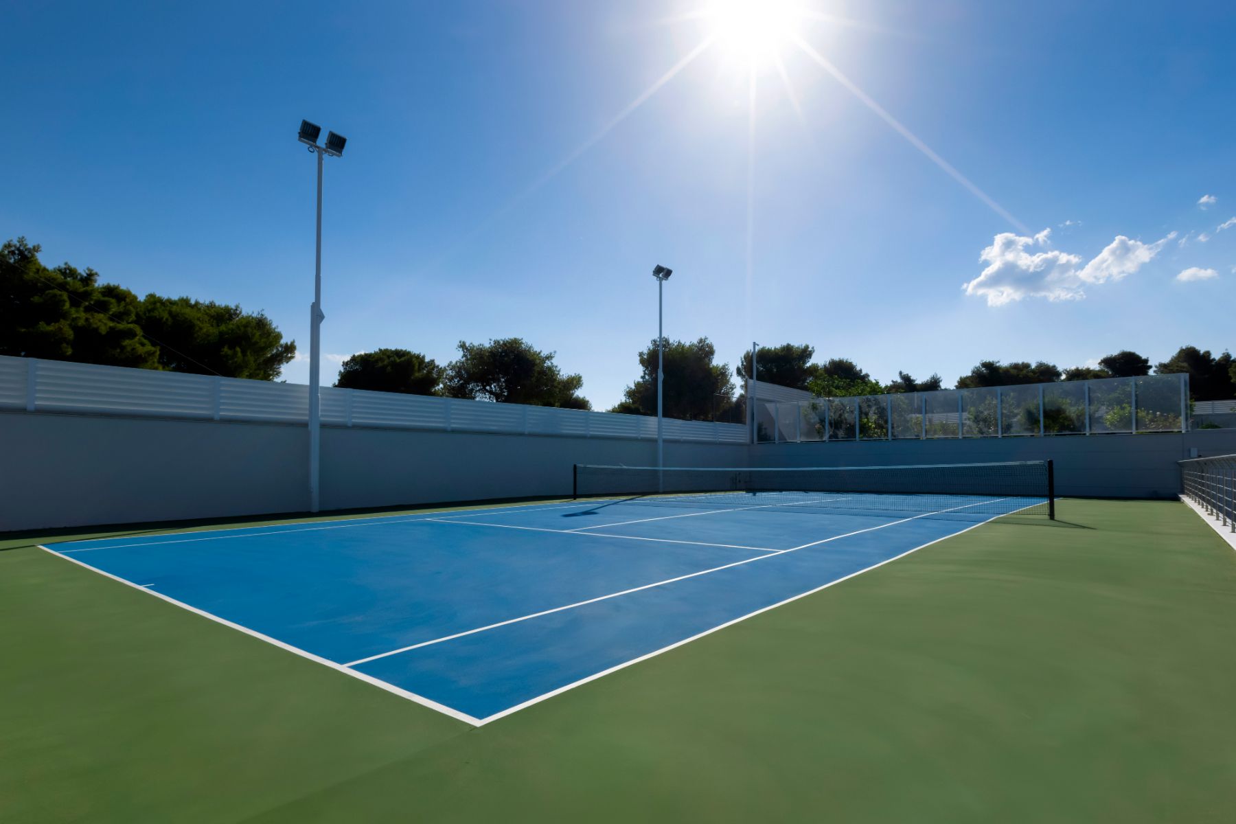 Tennis court at Villa Elysian