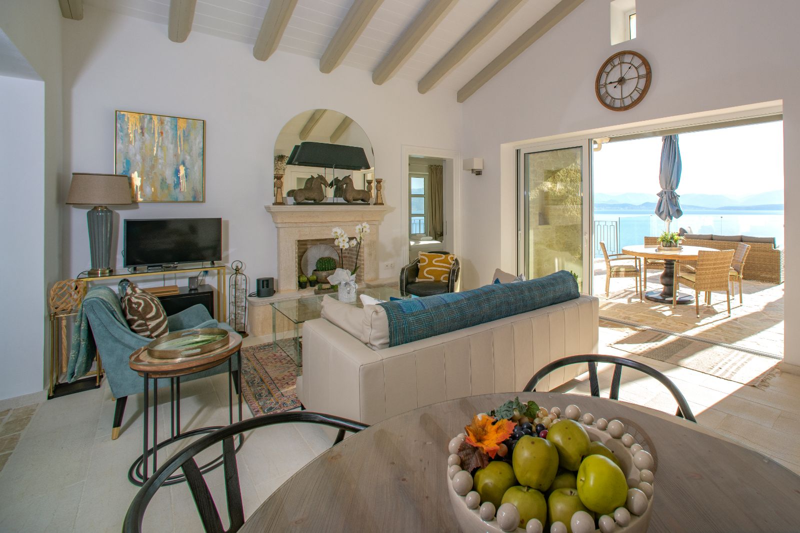 Living Room at Villa Eos in Corfu 