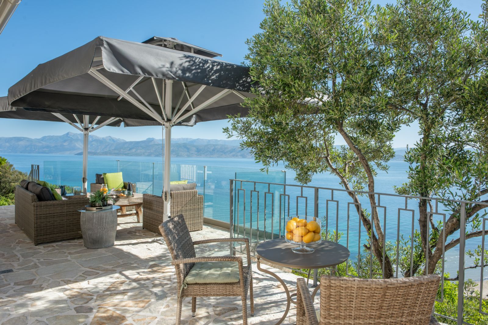 Terrace at Villa Eos in Corfu 