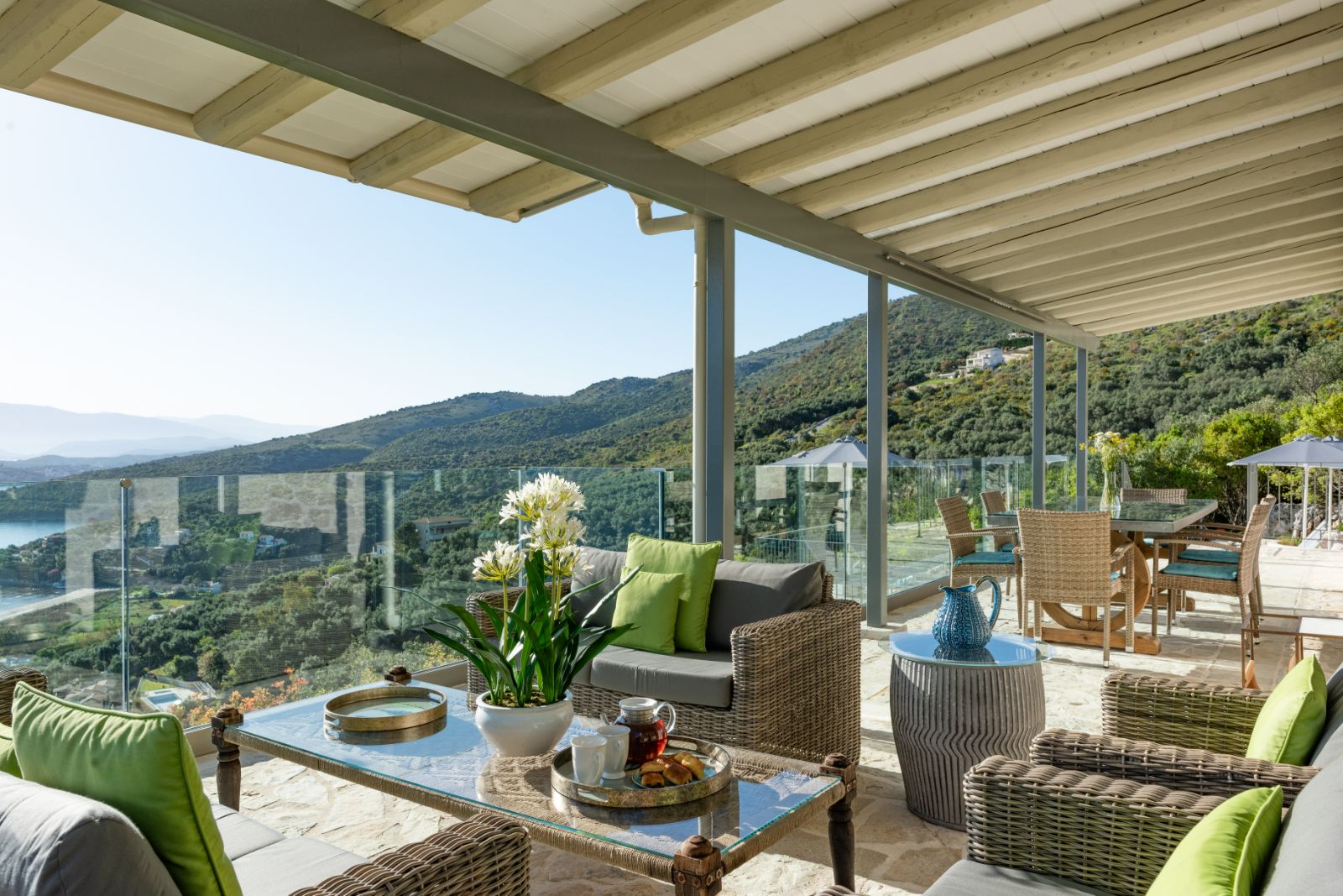 Outdoor Seating at Villa Gaia Corfu