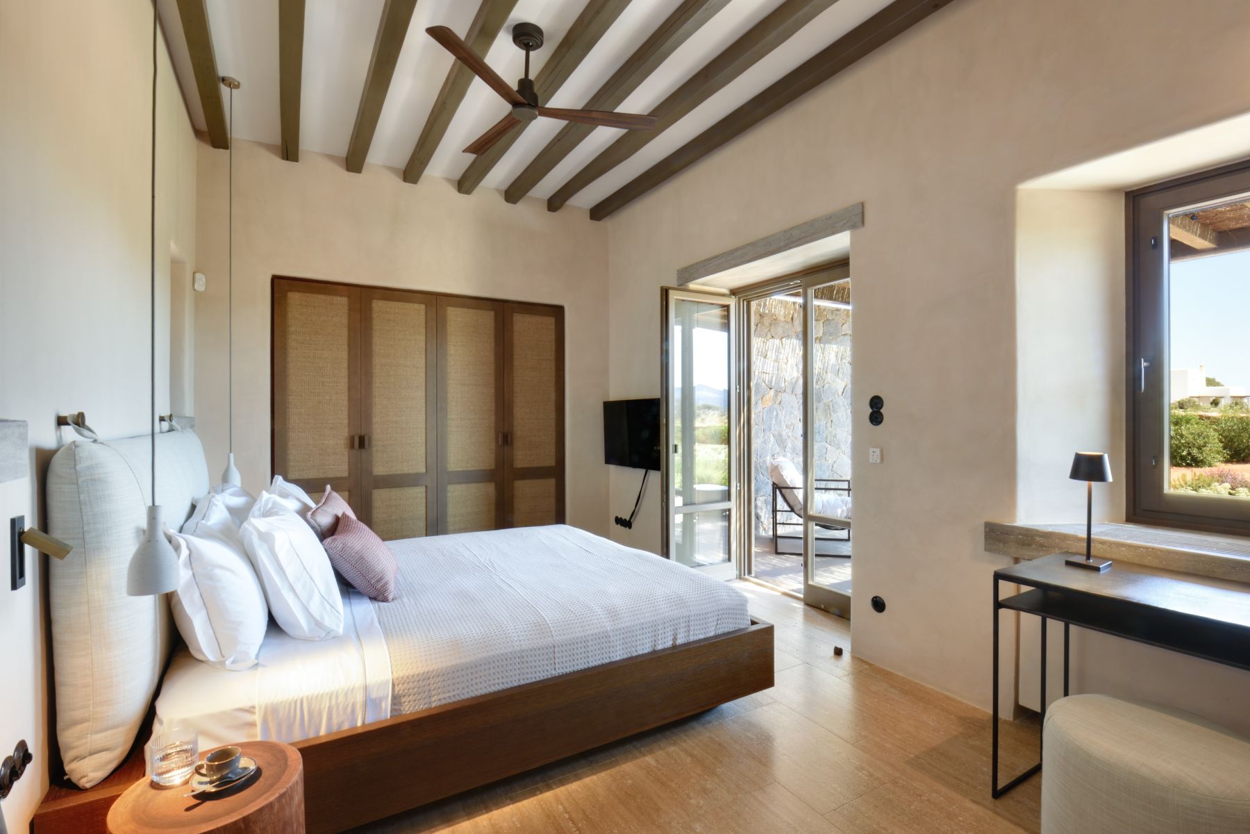 Double bedroom at Villa Galini, Paros