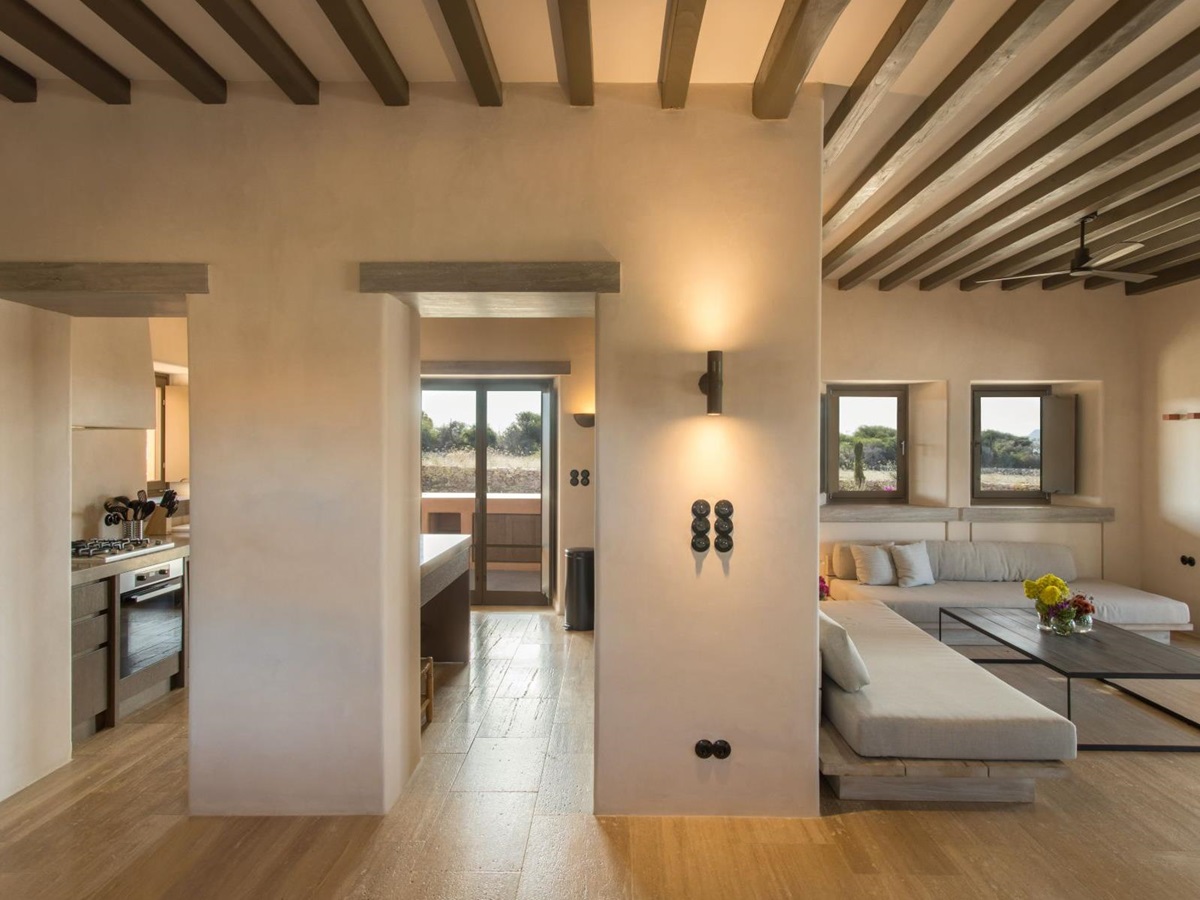 Living room at Villa Galini, Paros