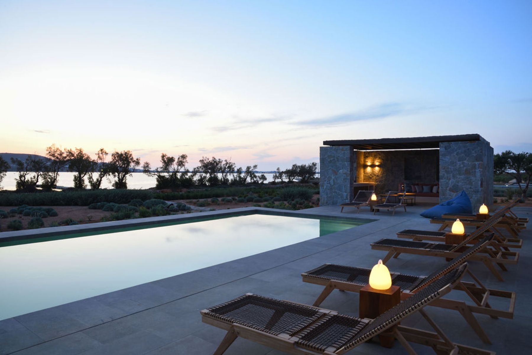 Pool house at Villa Galini, Paros