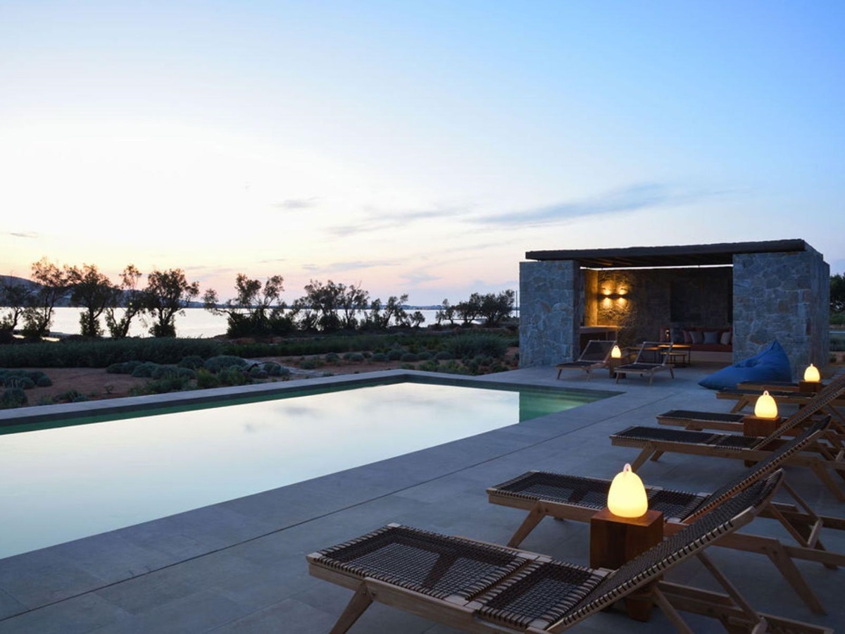 Pool house at Villa Galini, Paros