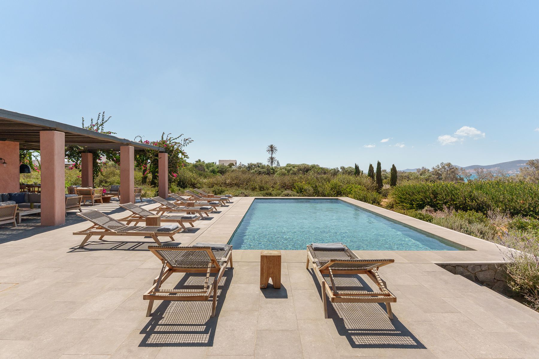 Pool and gardens at Villa Galini, Paros