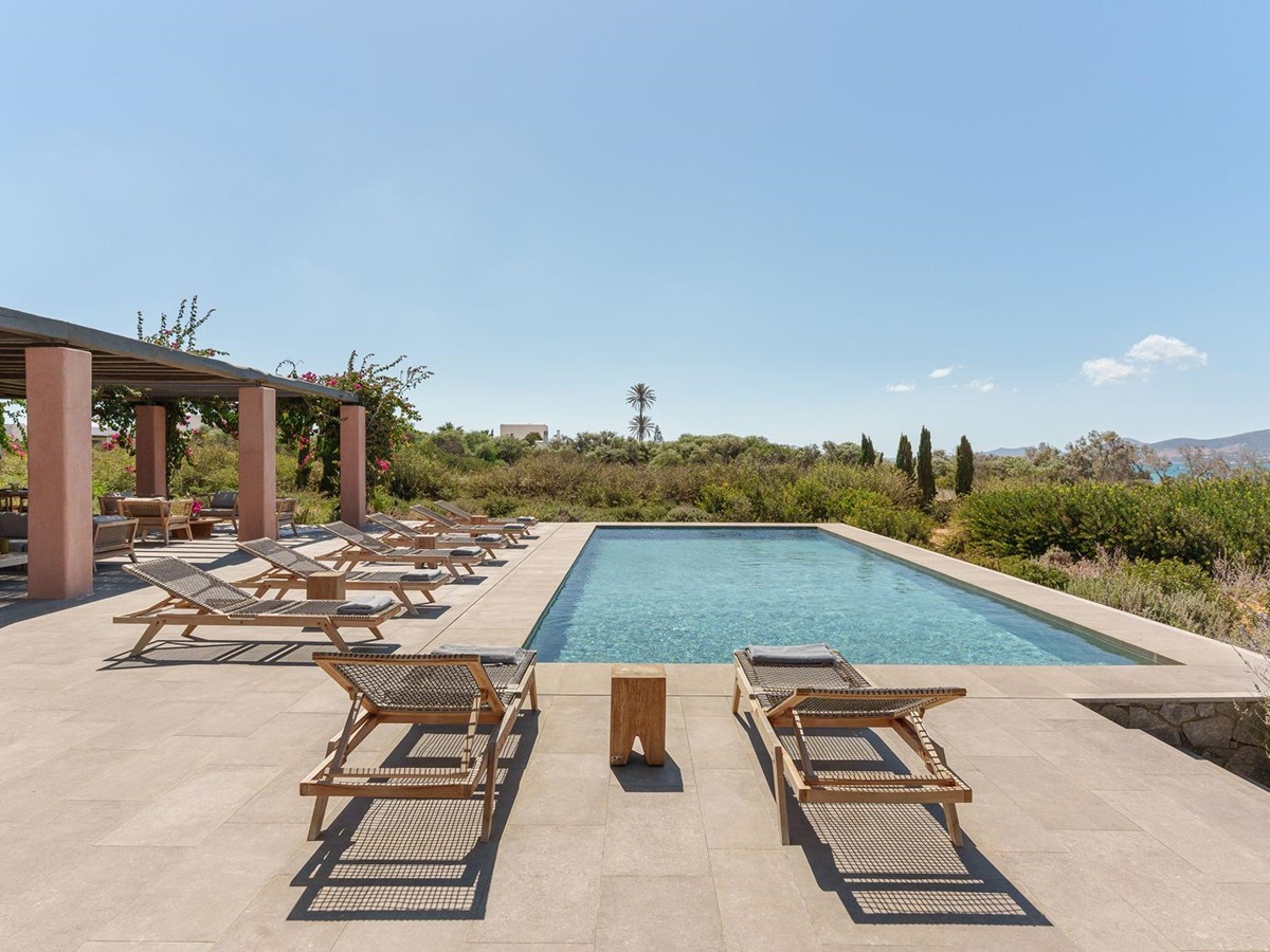 Pool and gardens at Villa Galini, Paros