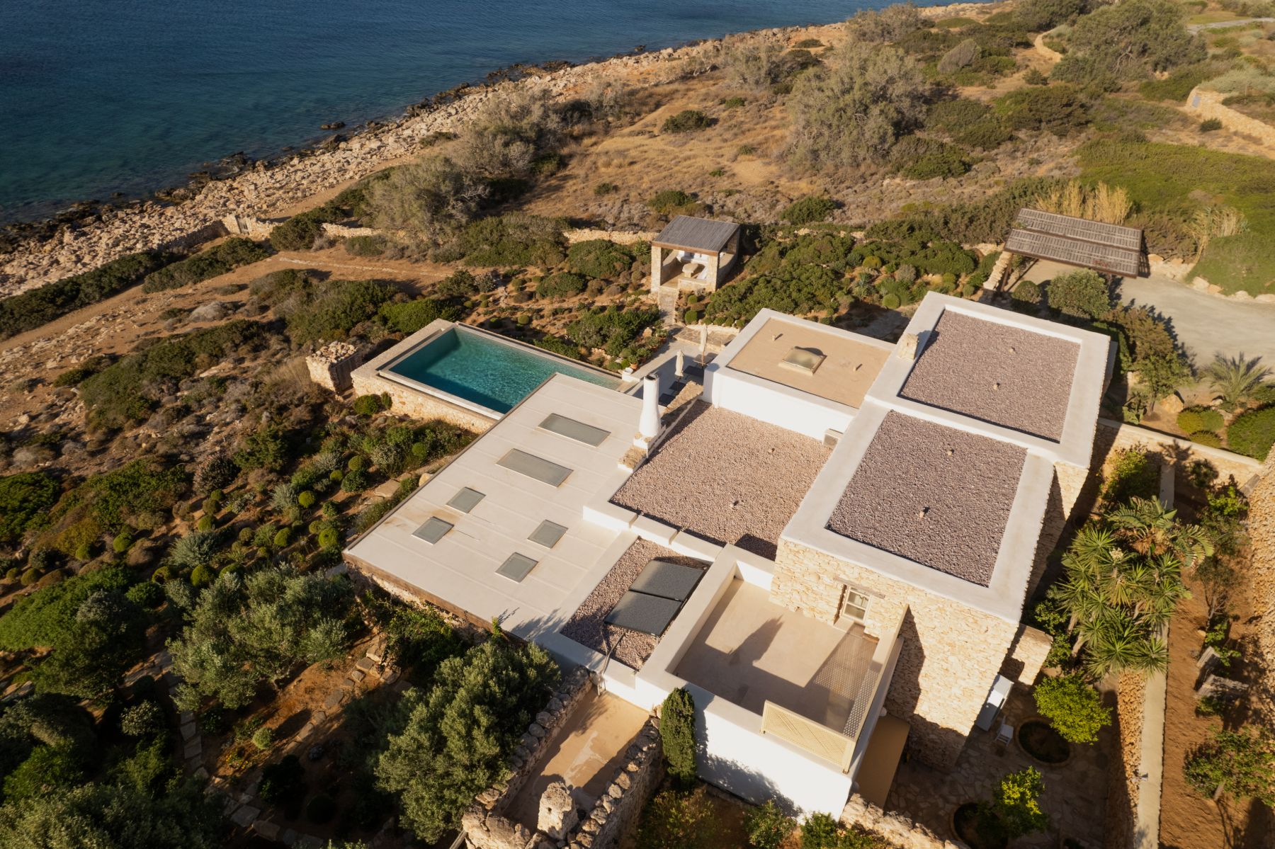 Aerial view of Villa Ilios, Paros