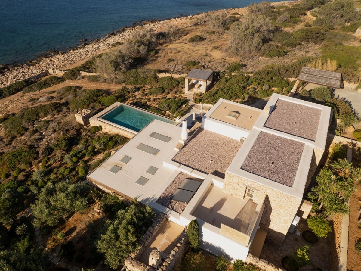 Aerial view of Villa Ilios, Paros