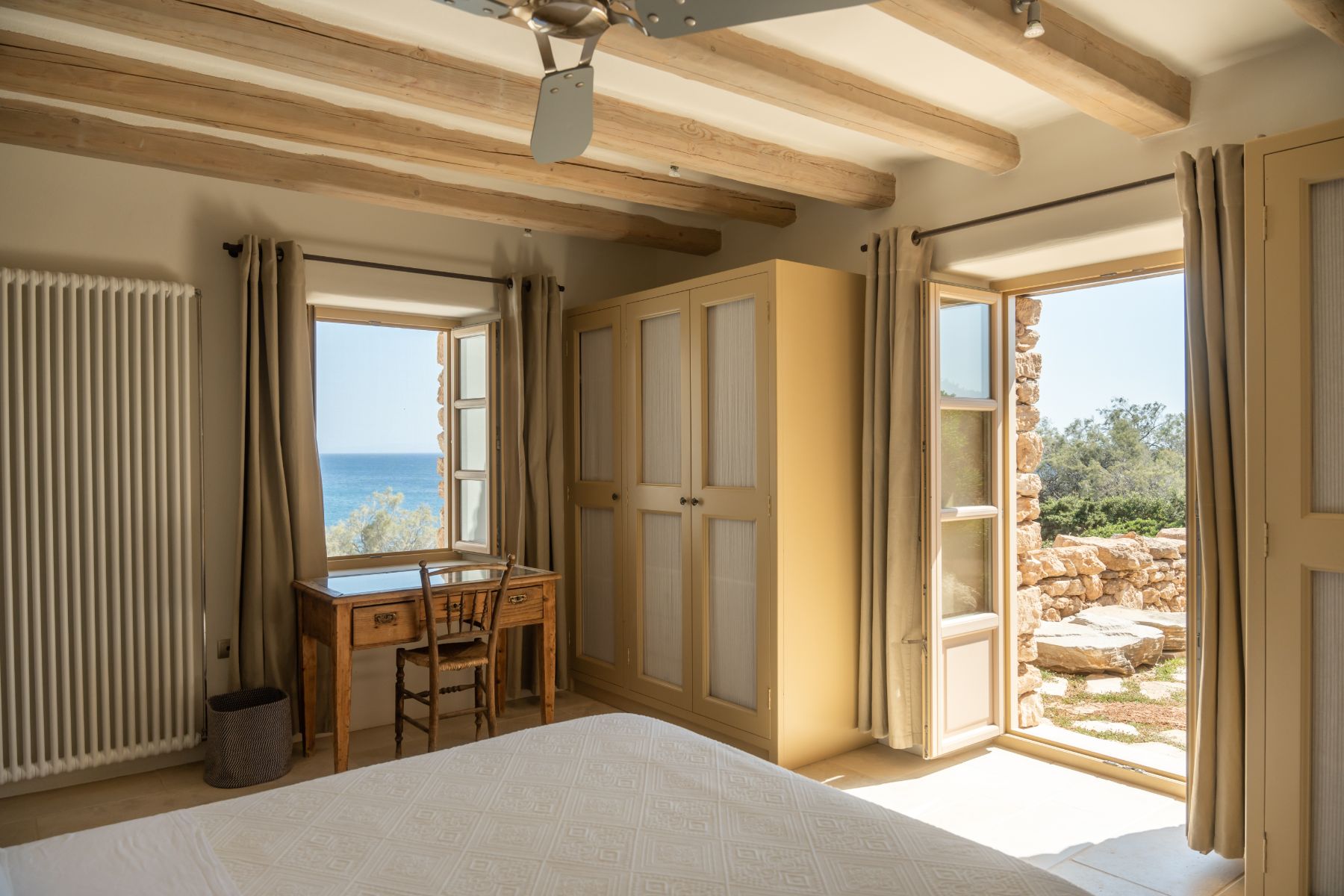 Double bedroom at Villa Ilios, Paros