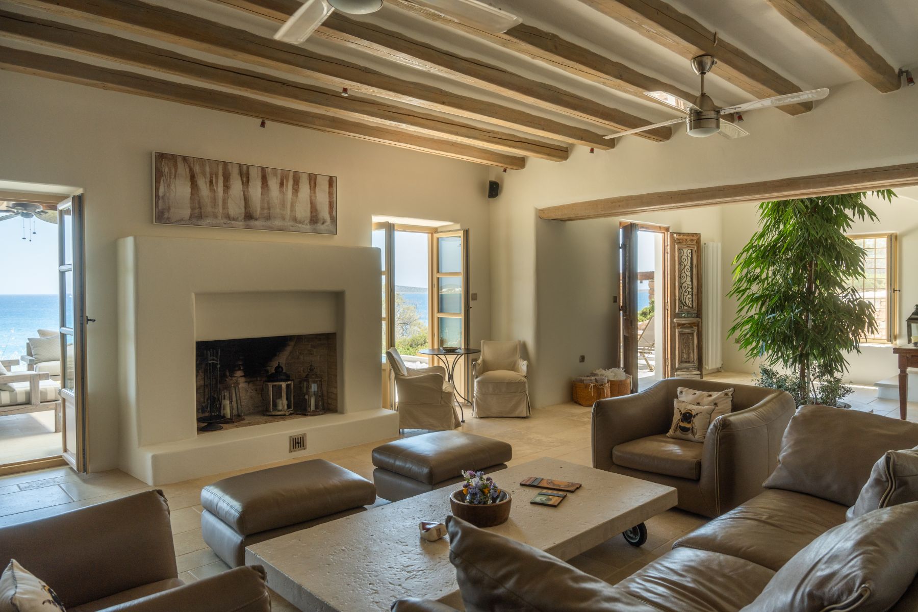 Living room at Villa Ilios, Paros