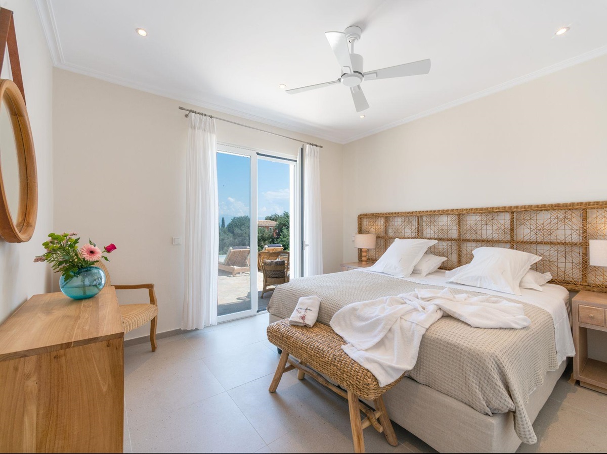 Twin bedroom at Villa Ioulia