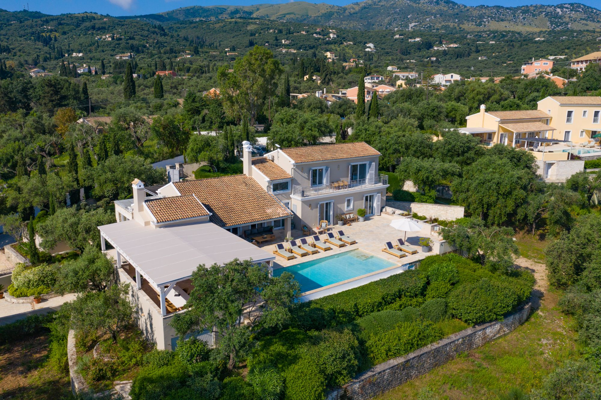 Aerial view of Villa Ioulia