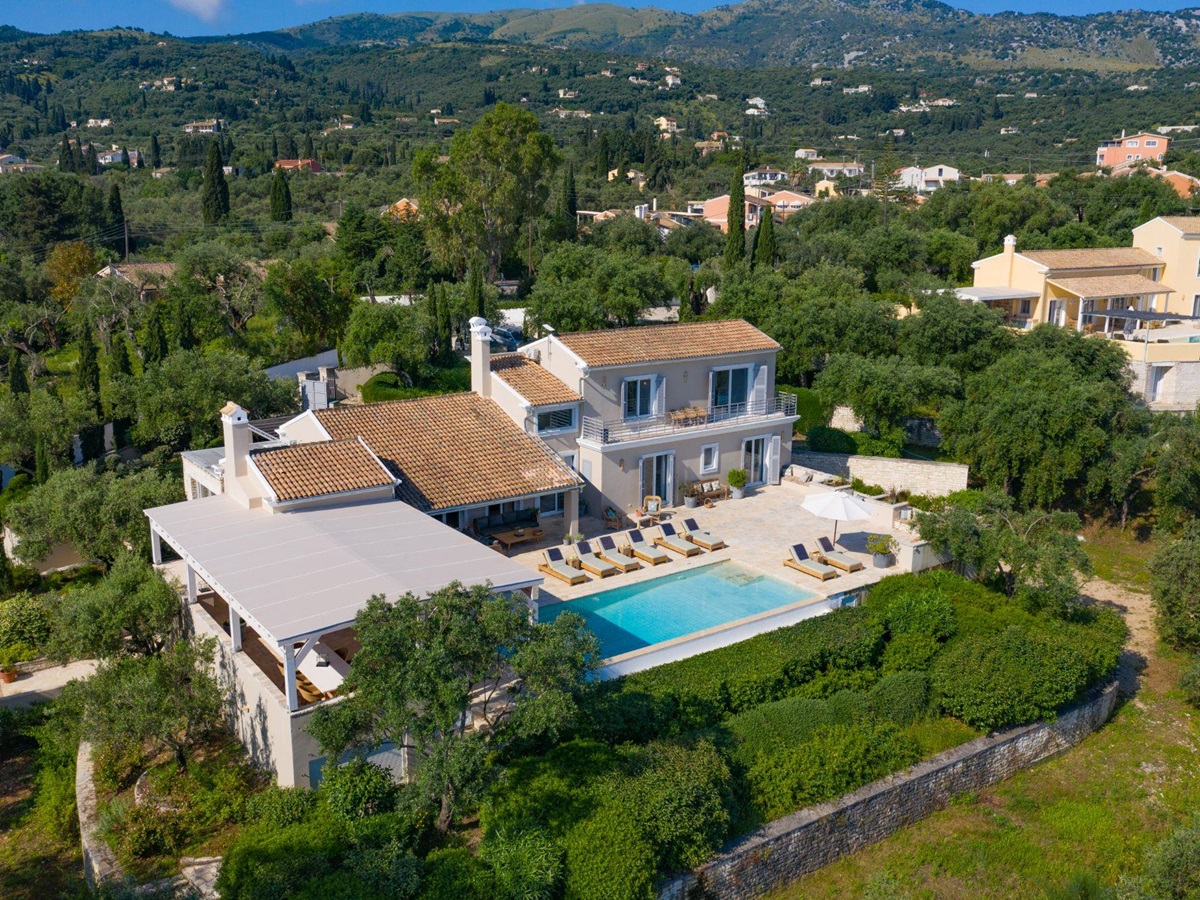 Aerial view of Villa Ioulia