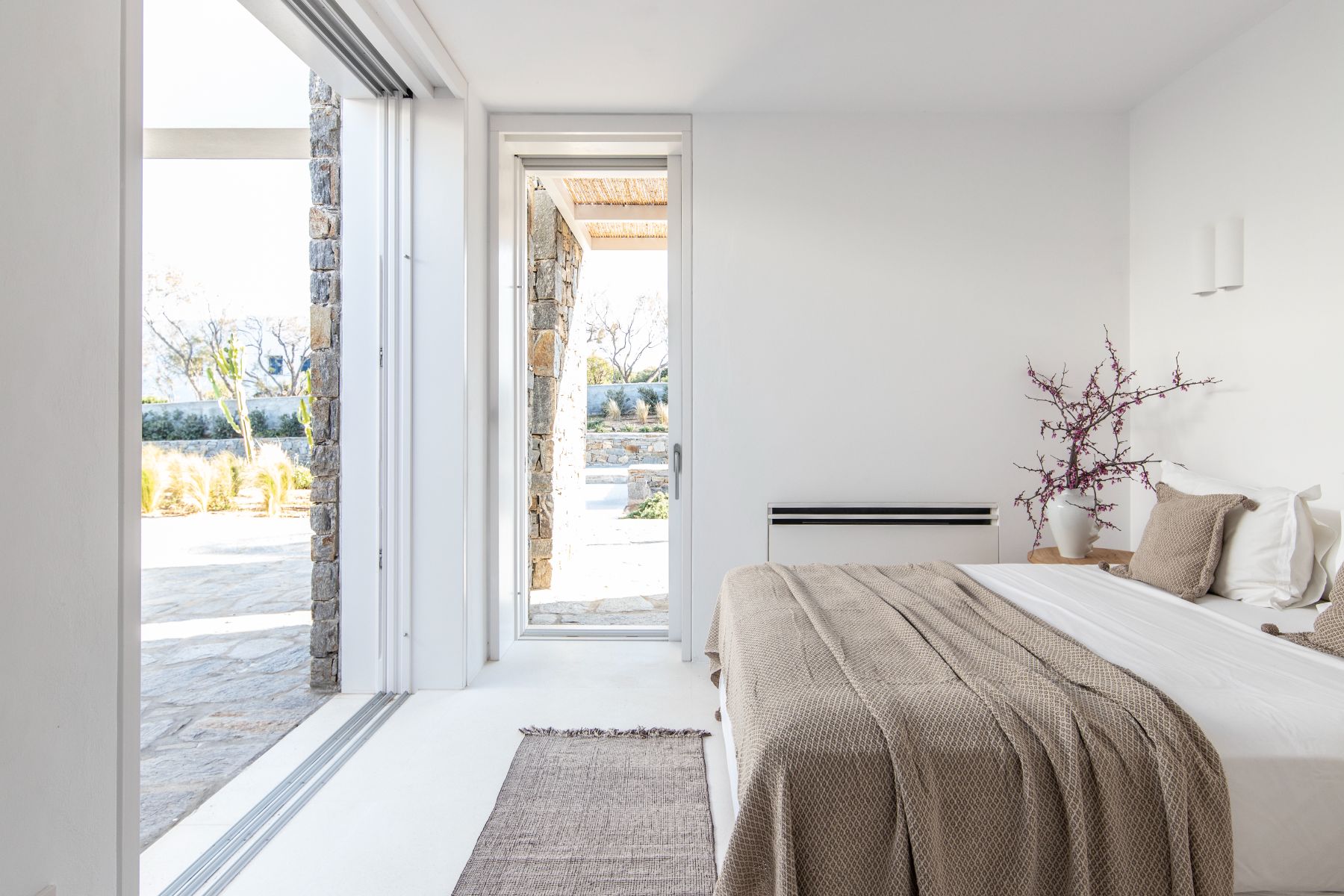 Double bedroom at Villa Irida, Paros