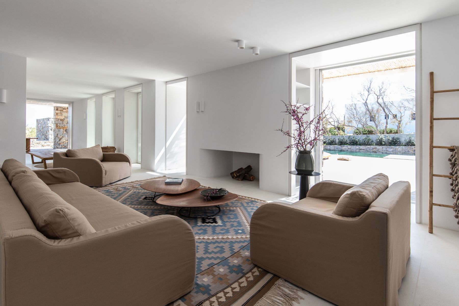 Living room at Villa Irida, Paros