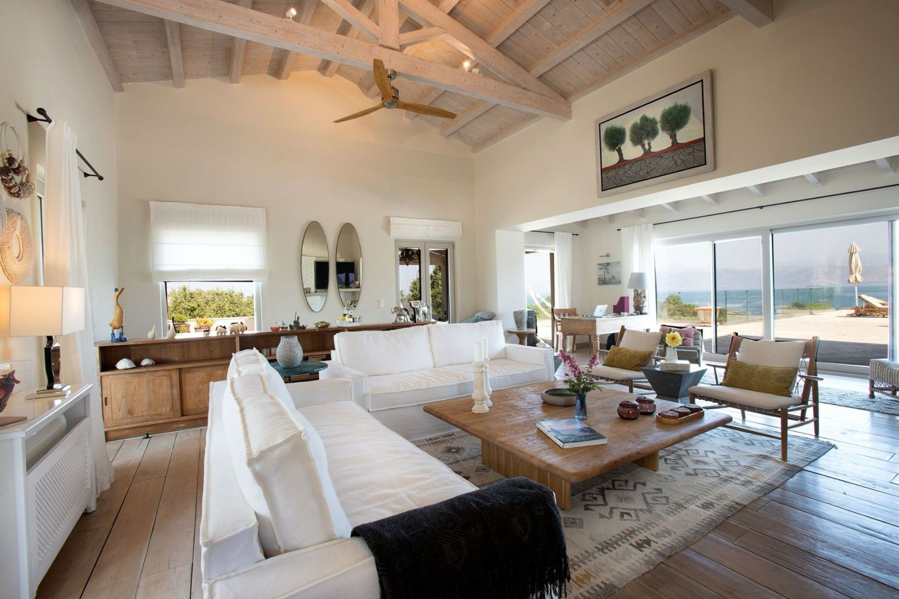 Living room at Villa Jasmine, Corfu
