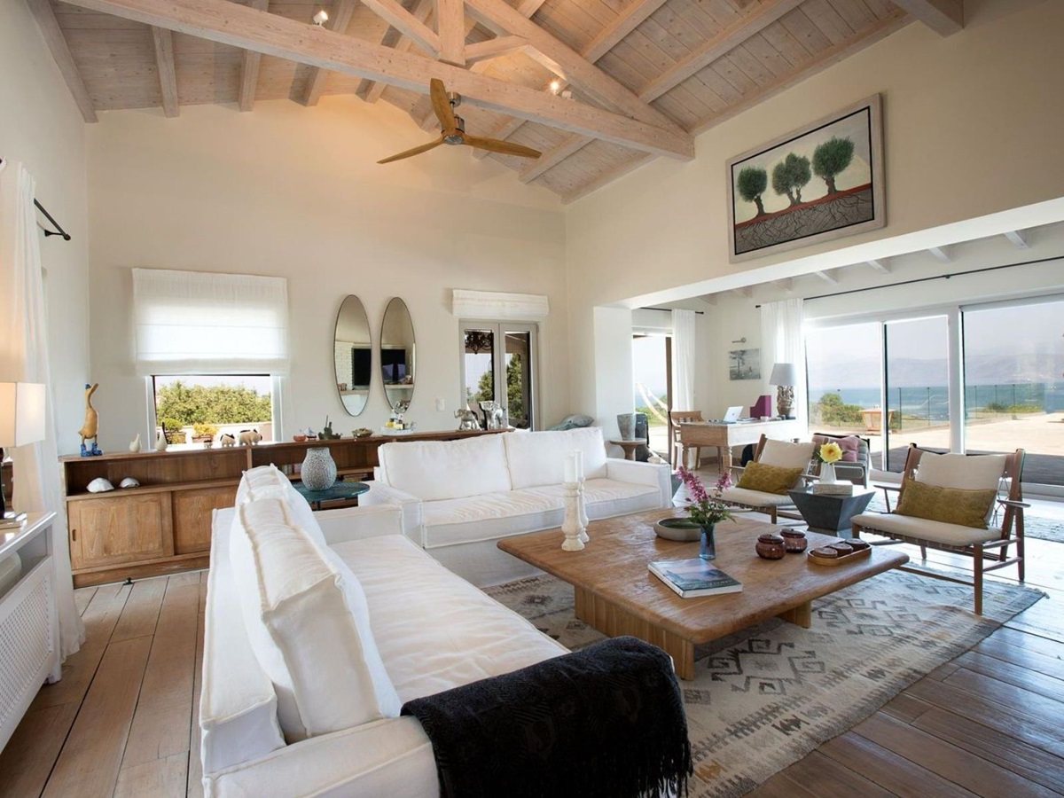 Living room at Villa Jasmine, Corfu