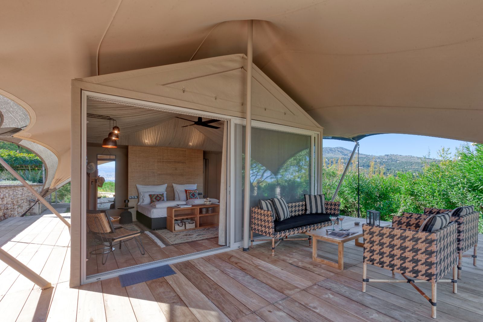 Yurt at Villa Jasmine in Corfu