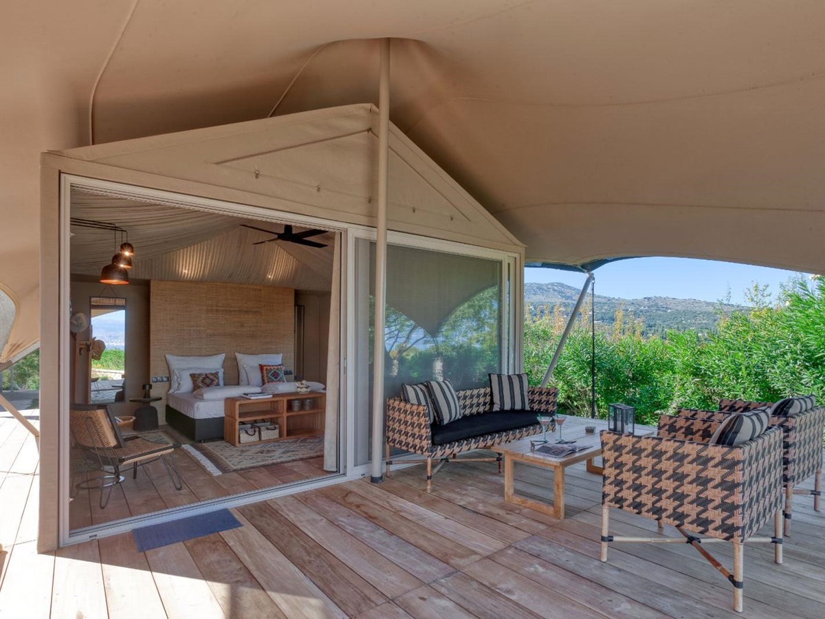 Yurt at Villa Jasmine in Corfu