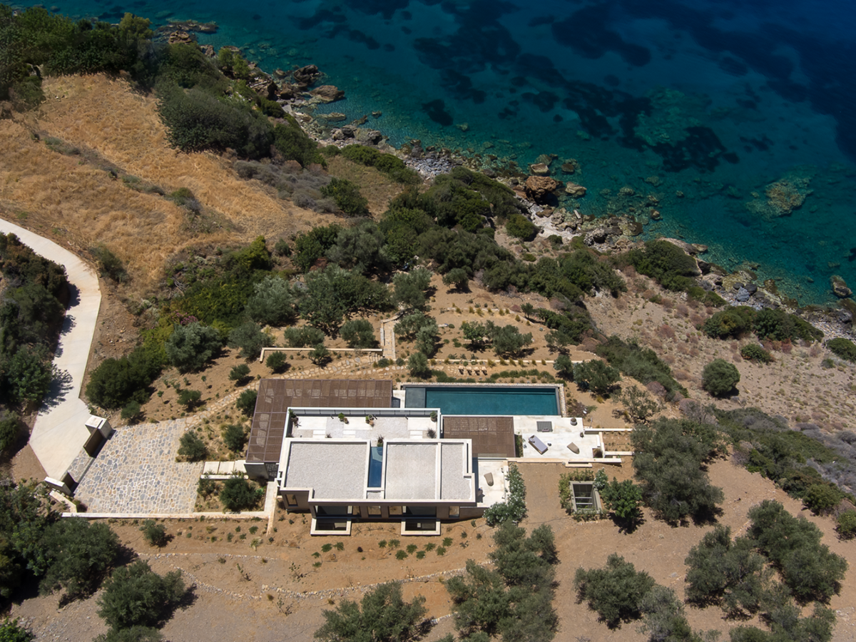 Aerial view of Villa Kallisti, Crete