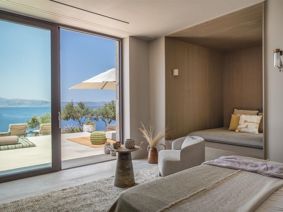 View from bedroom at Villa Kallisti in Crete