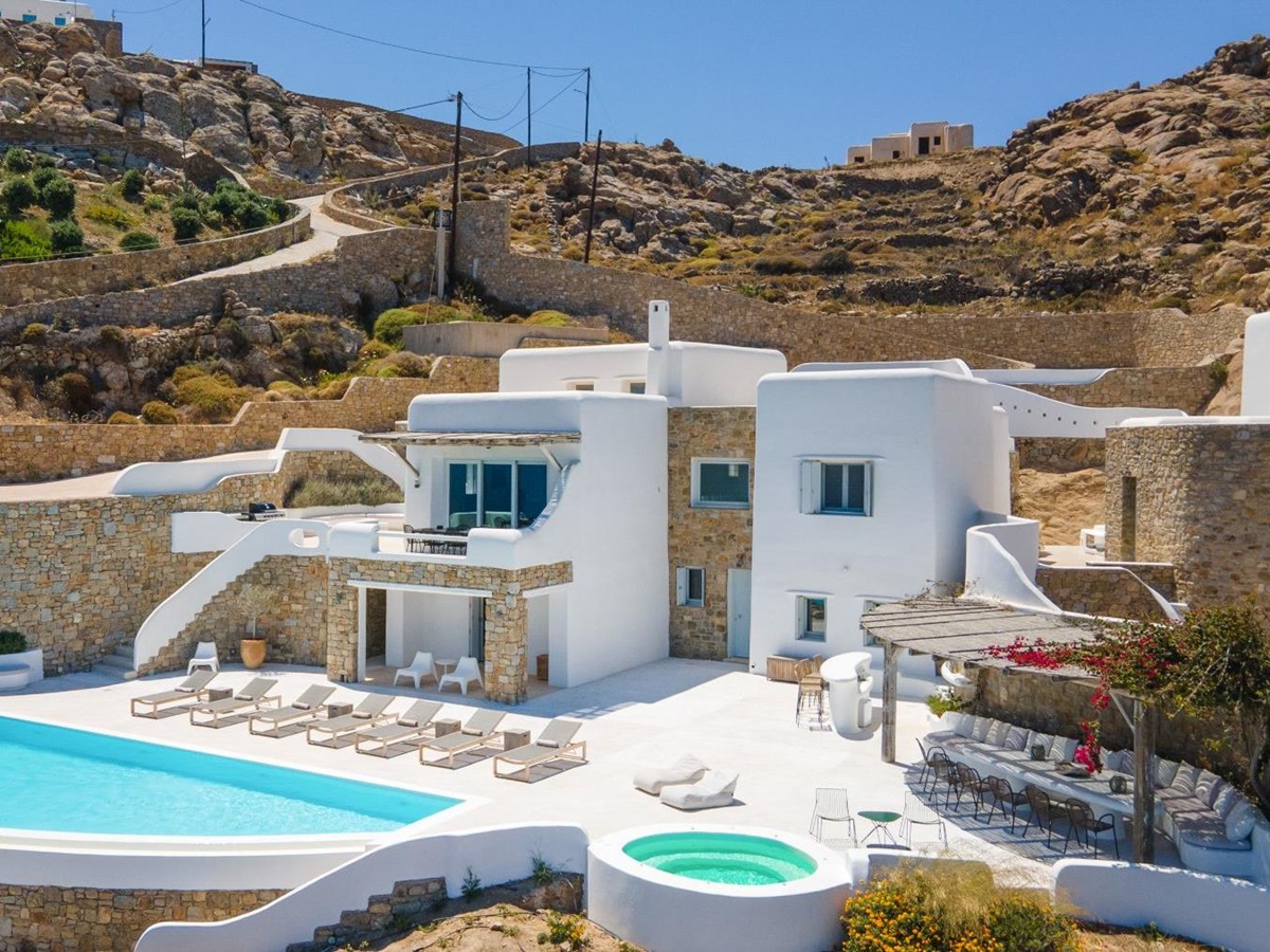 View of exterior at Villa Kallos, Mykonos