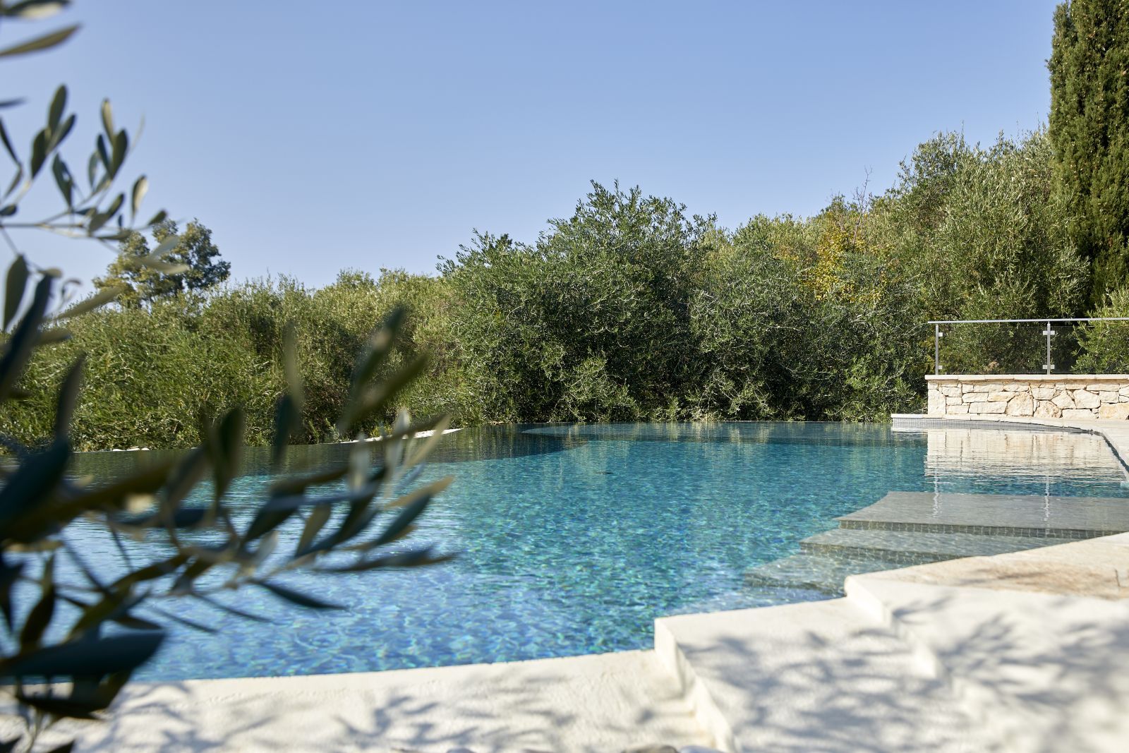 the pool at the villa