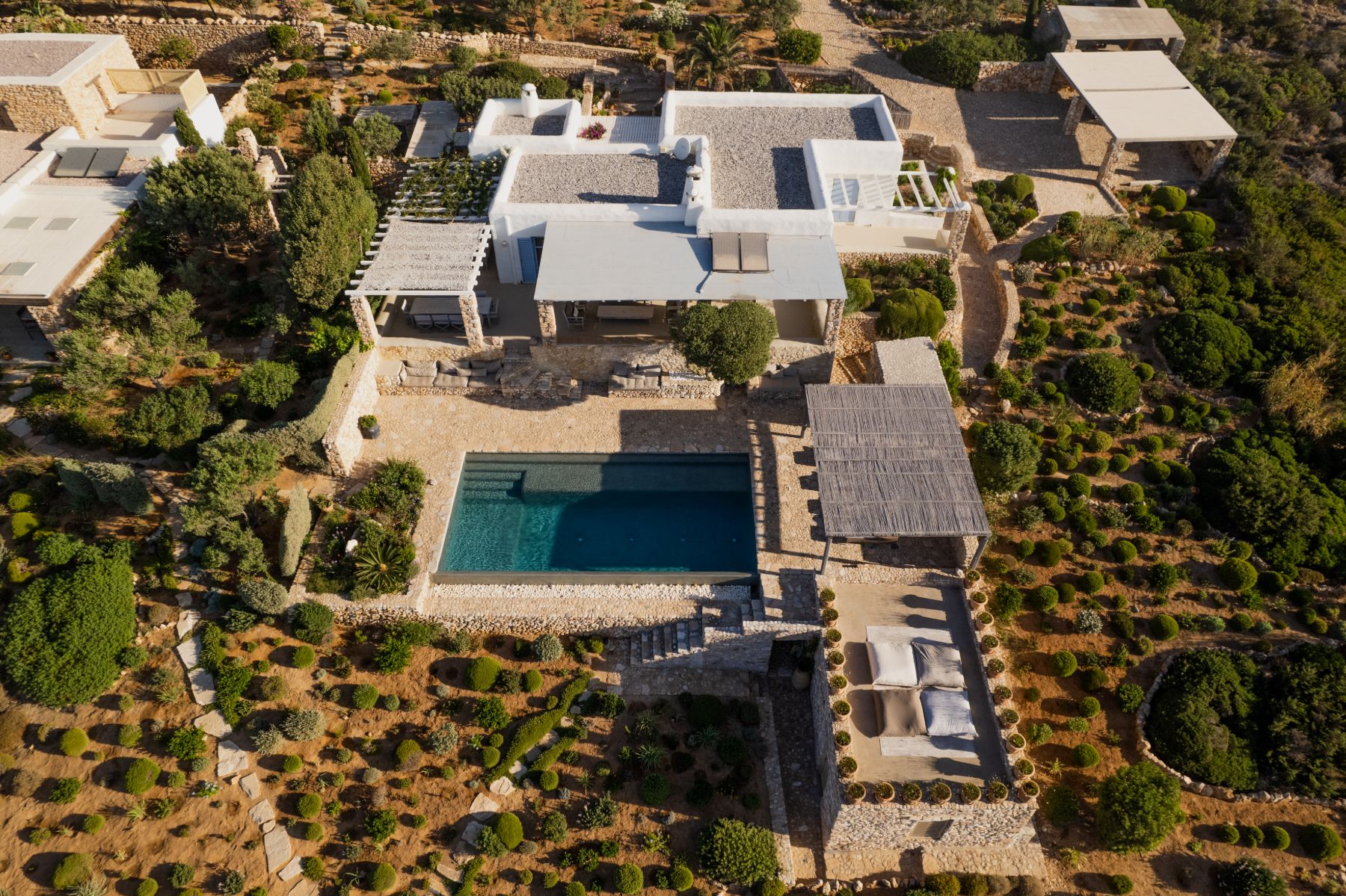 Aerial view of Villa Kymata, Paros