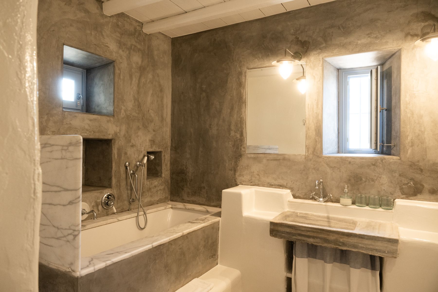 Bathroom at Villa Kymata, Paros