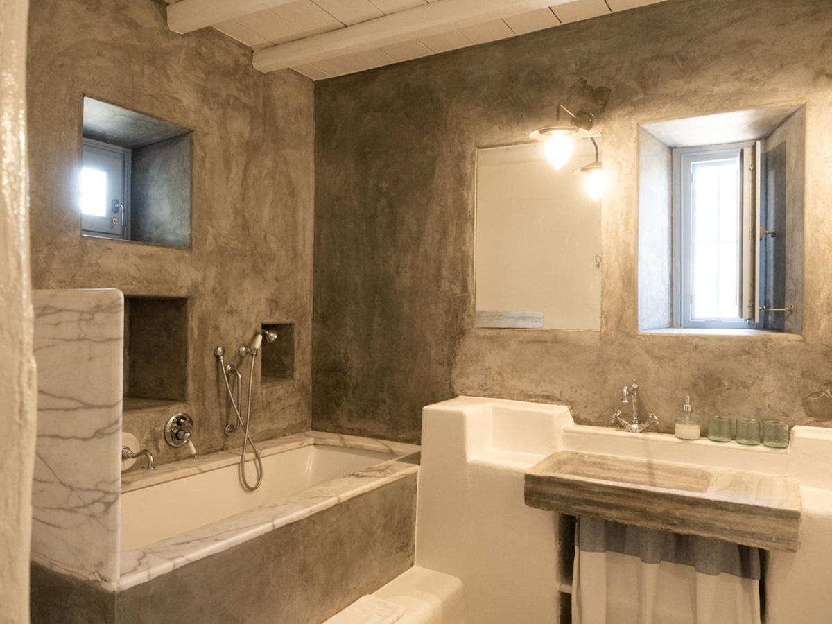 Bathroom at Villa Kymata, Paros