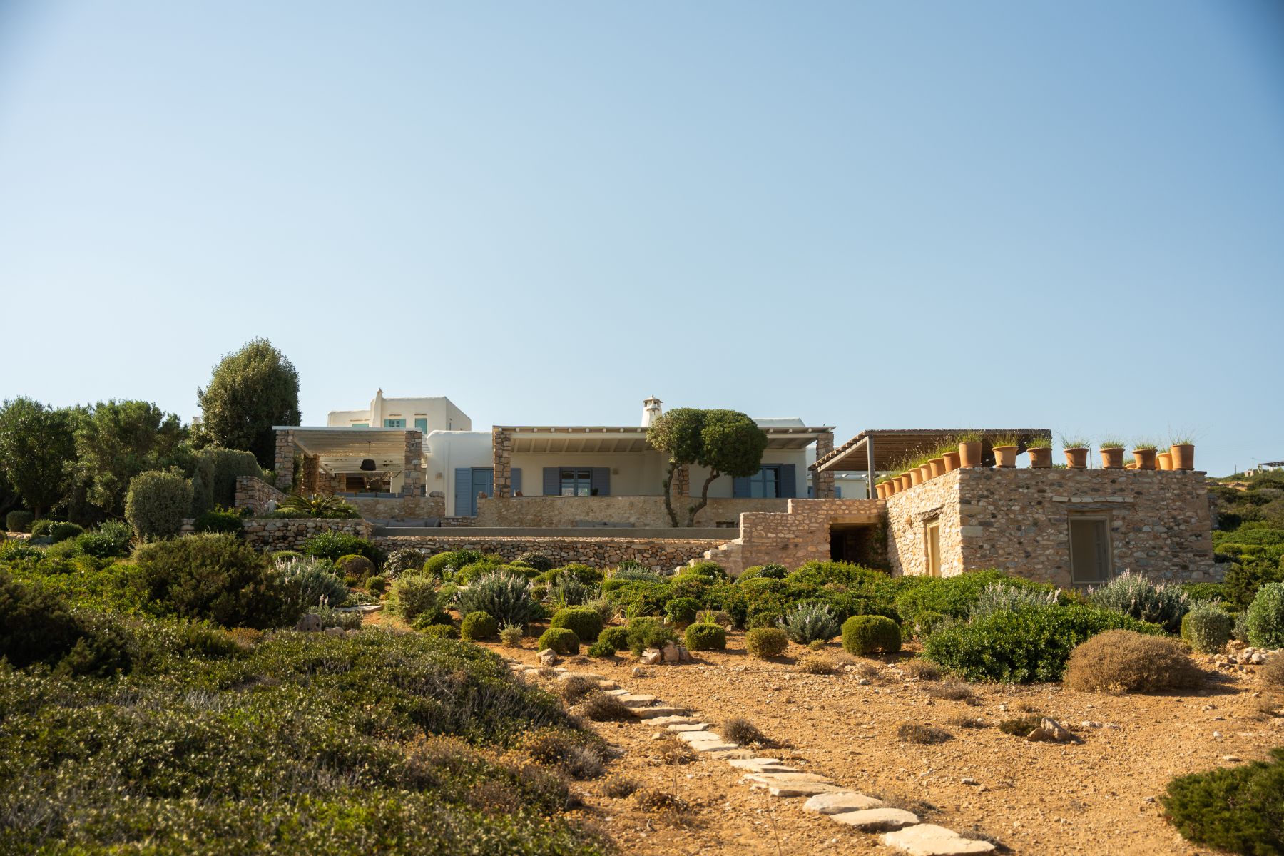 Exterior view of Villa Kymata, Paros