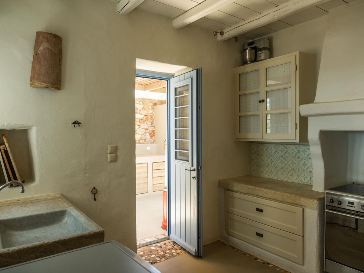 Kitchen at Villa Kymata, Paros